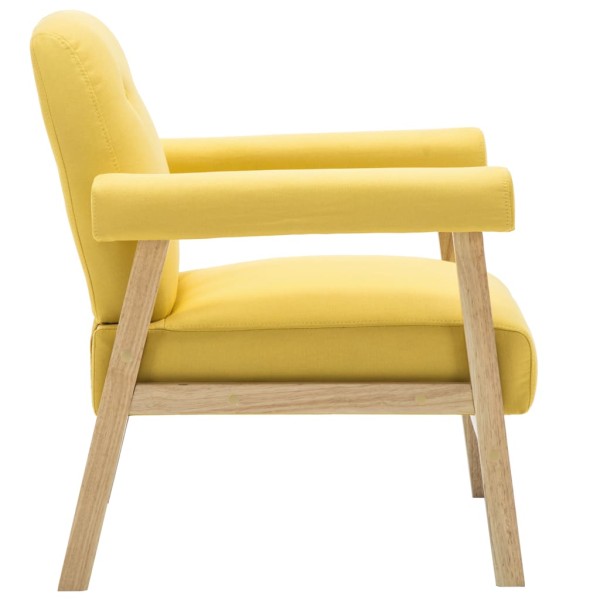 Sillón de tela amarillo