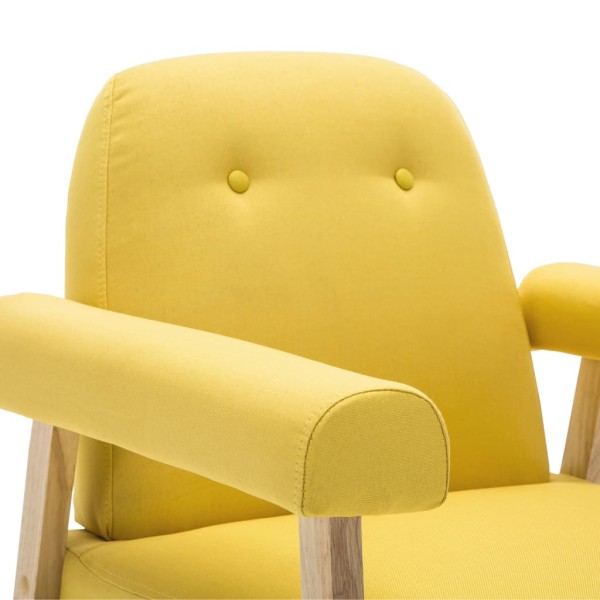 Sillón de tela amarillo