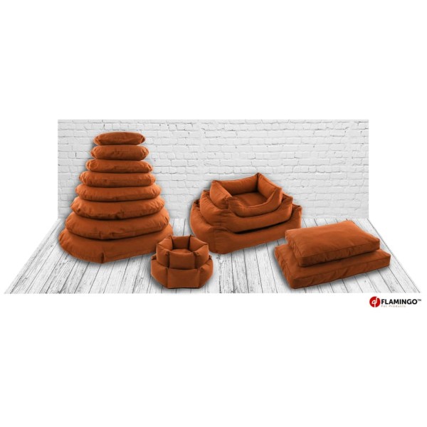 FLAMINGO Cama perros con cremallera Ziva hexagonal terracota