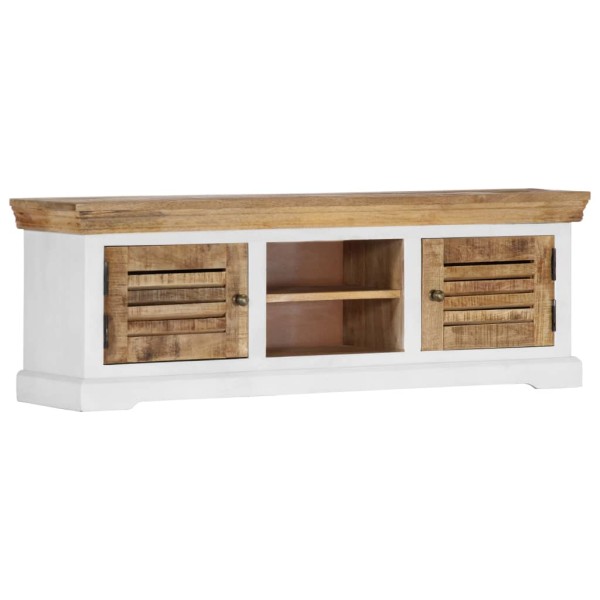 Mueble para TV de madera maciza de mango 118x30x40 cm