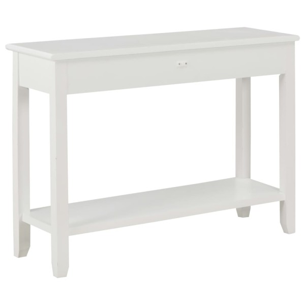 Mesa consola de madera blanco 110x35x80 cm