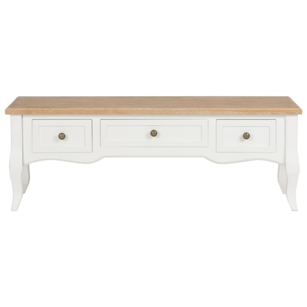 Mueble para TV de madera blanco 100x35x35 cm