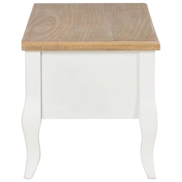 Mueble para TV de madera blanco 100x35x35 cm