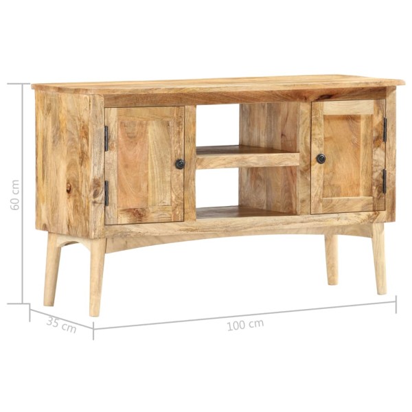 Aparador de madera maciza de mango 100x35x60 cm