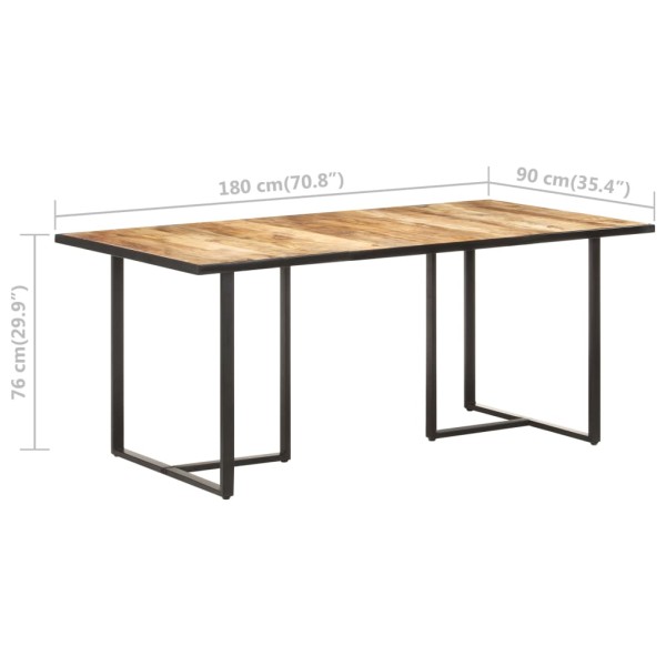 Mesa de comedor madera de mango rugosa 180 cm