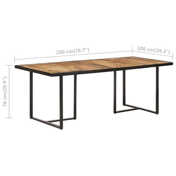 Mesa de comedor madera de mango rugosa 200 cm