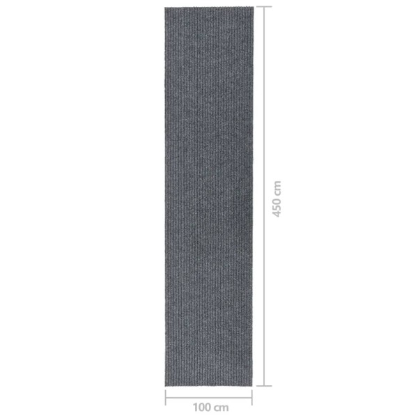 Alfombra de pasillo atrapa suciedad 100x450 cm gris