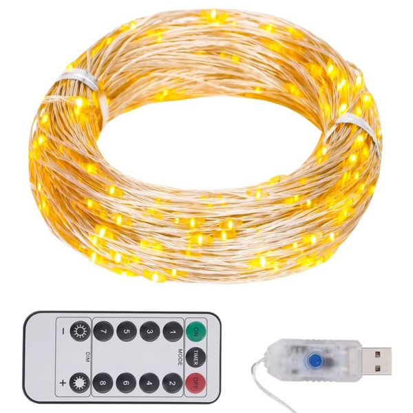 Tira de luces con 300 LED PVC blanco cálido 30 m