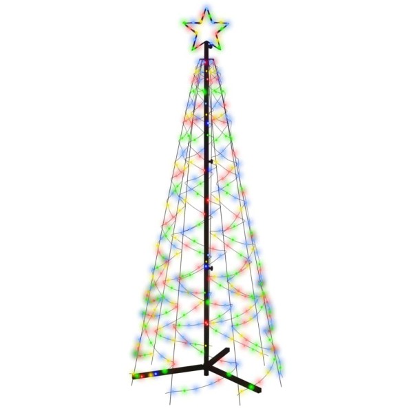 Árbol de Navidad cónico 200 LED de colores 70x180 cm