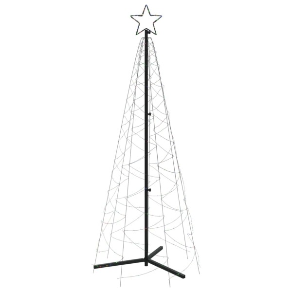 Árbol de Navidad cónico 200 LED de colores 70x180 cm