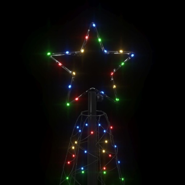 Árbol de Navidad cónico 200 LED de colores 70x180 cm