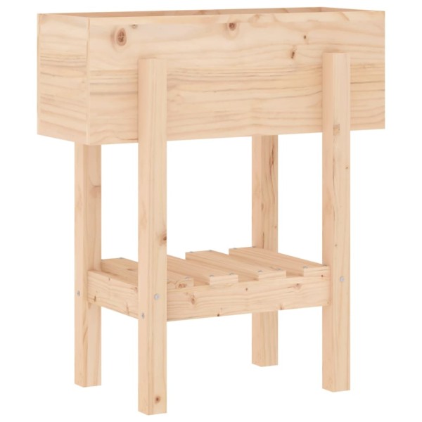 Jardinera madera maciza de pino 62x30x69 cm