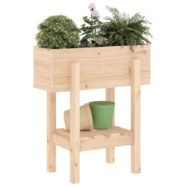 Jardinera madera maciza de pino 62x30x69 cm