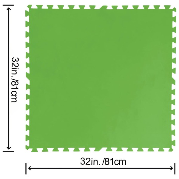 Bestway Suelo protector para piscina Flowclear 9 uds verde 5,47