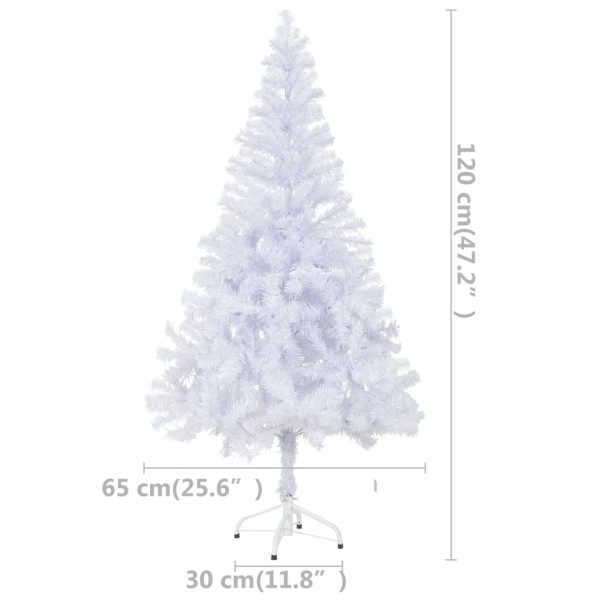 Árbol de Navidad artificial con luces y bolas 230 ramas 120 cm