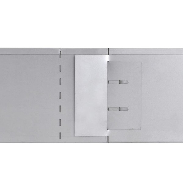 Paneles divisorios flexibles acero 10 uds galvanizado 100x14 cm