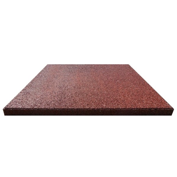 Losetas de goma protección de caídas 12 unidades 50x50x3cm rojo