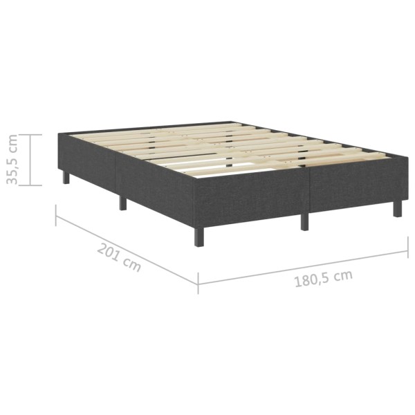 Estructura de cama Box Spring tela gris 180x200 cm