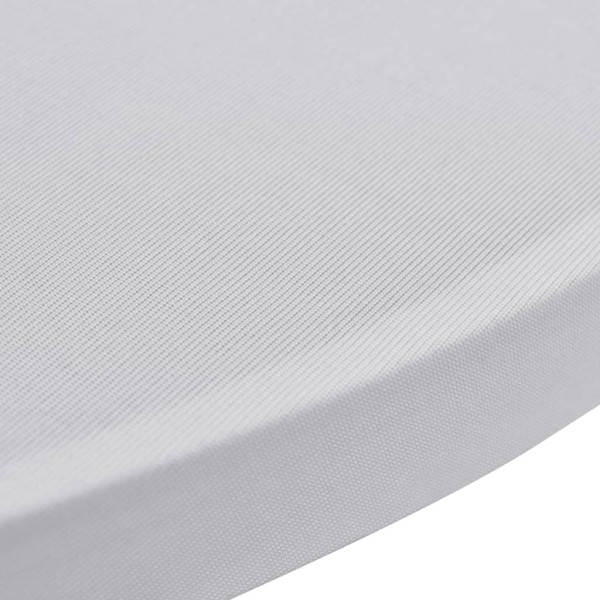 Mantel elástico para mesa alta 4 unidades blanco Ø80 cm