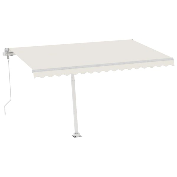 Toldo de pie automático crema 450x300 cm