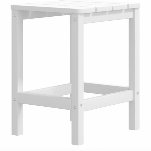 Silla de jardín Adirondack con reposapiés y mesa HDPE blanco