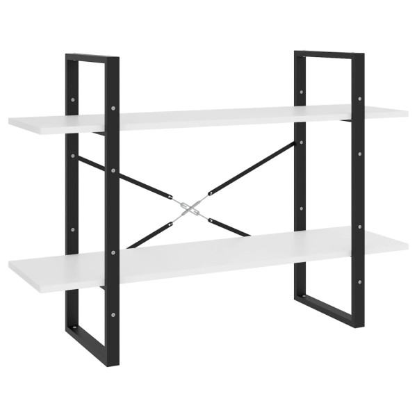 Estantería de 5 niveles madera ingeniería blanca 100x30x175 cm