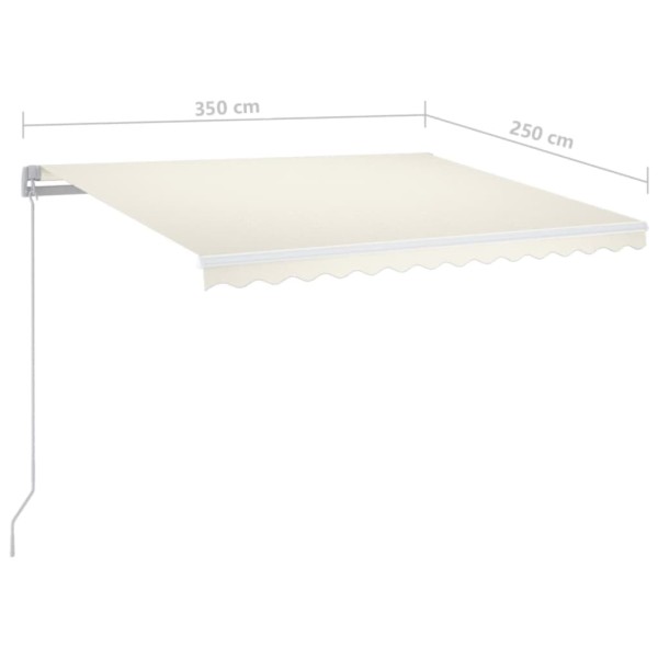 Toldo retráctil automático crema 350x250 cm