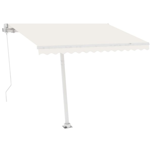 Toldo de pie automático crema 350x250 cm