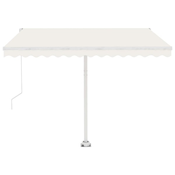 Toldo de pie automático crema 350x250 cm