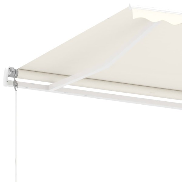 Toldo de pie automático crema 350x250 cm