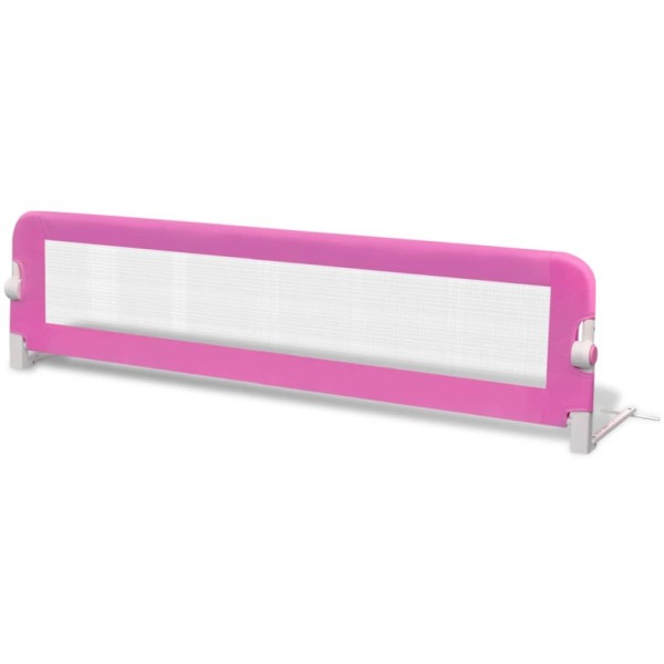 Barandilla de seguridad cama de niño 2 uds rosa 150x42 cm