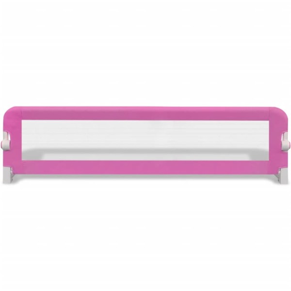 Barandilla de seguridad cama de niño 2 uds rosa 150x42 cm