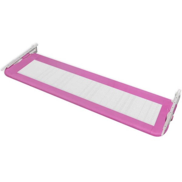 Barandilla de seguridad cama de niño 2 uds rosa 150x42 cm