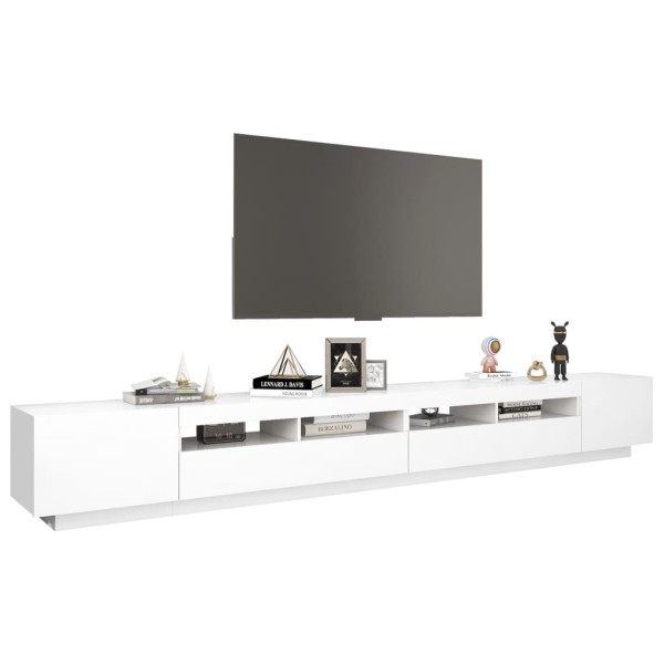 Mueble para TV con luces LED blanco 300x35x40 cm