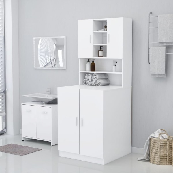 Mueble de lavadora blanco