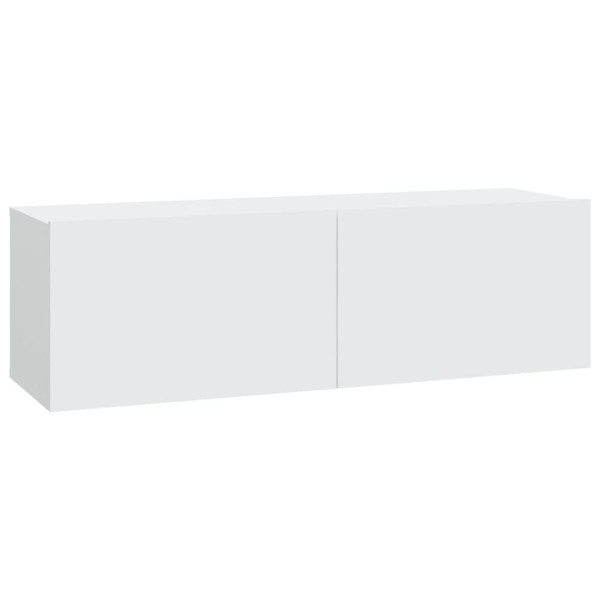 Muebles de TV 4 piezas blanco 100x30x30 cm