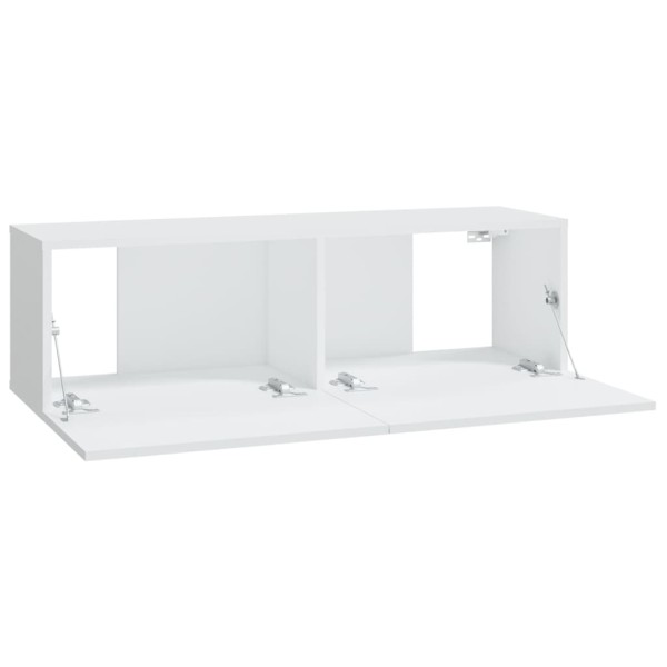 Muebles de TV 4 piezas blanco 100x30x30 cm