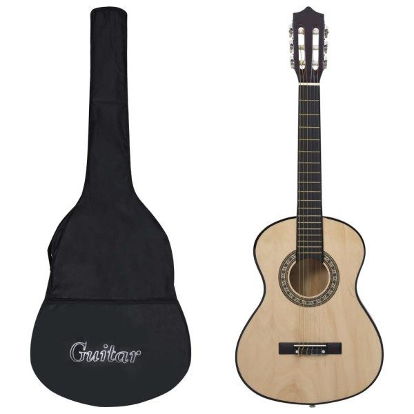 Guitarra clásica para principiante y niño con funda 1/2 34"