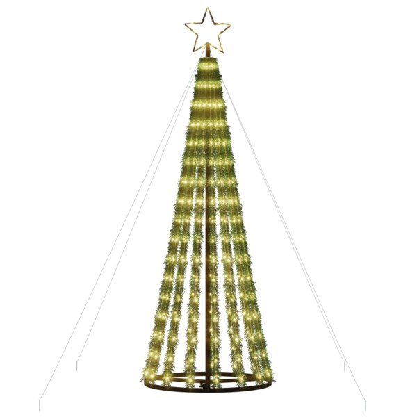 Árbol de Navidad cono de luz 275 LEDs blanco cálido 180 cm