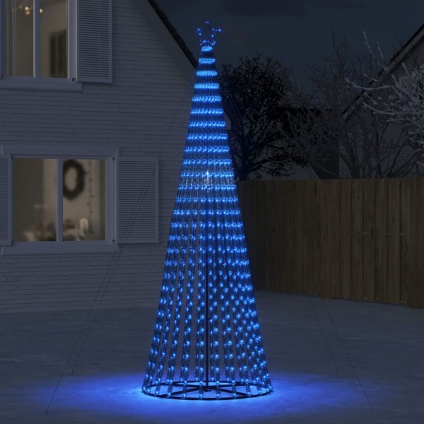 Árbol de Navidad cono de luz 688 LEDs azul 300 cm