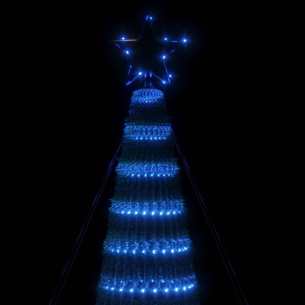 Árbol de Navidad cono de luz 688 LEDs azul 300 cm