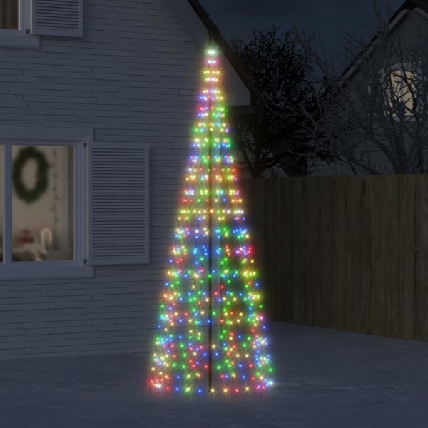 Árbol de Navidad en asta de bandera 550LED colores 300 cm