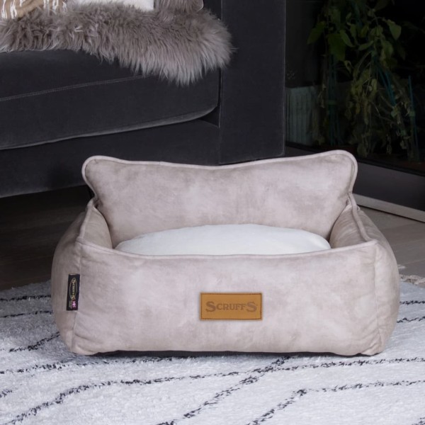 Scruffs & Tramps Cama para perros Kensington crema tamaño M 60x50 cm