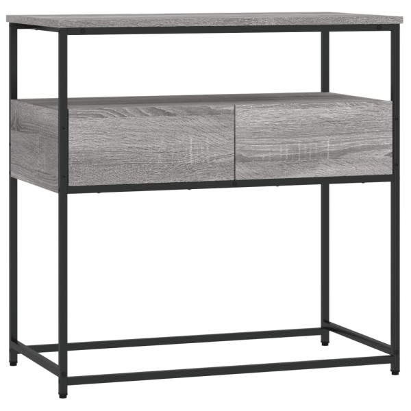 Mesa consola madera de ingeniería gris Sonoma 75x40x75 cm