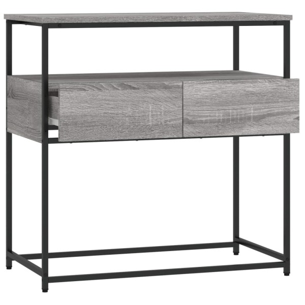 Mesa consola madera de ingeniería gris Sonoma 75x40x75 cm