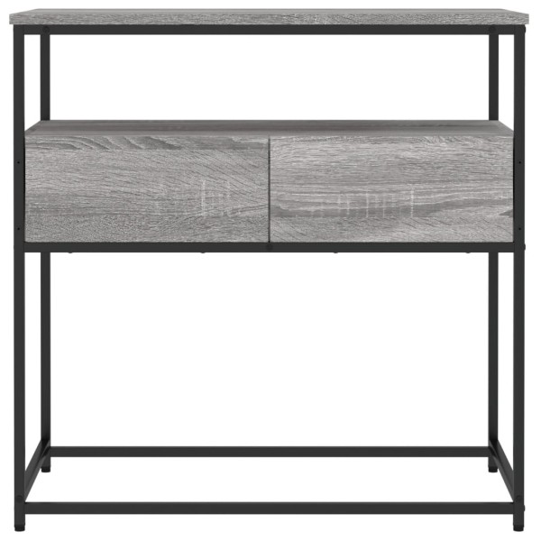 Mesa consola madera de ingeniería gris Sonoma 75x40x75 cm