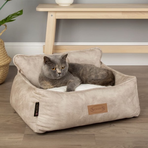 Scruffs & Tramps Cama para perros Kensington crema tamaño M 60x50 cm