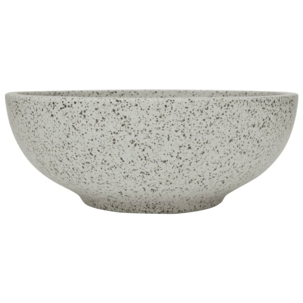 Lavabo sobre encimera redondo cerámica gris Φ41x14 cm