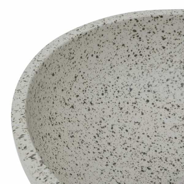 Lavabo sobre encimera redondo cerámica gris Φ41x14 cm