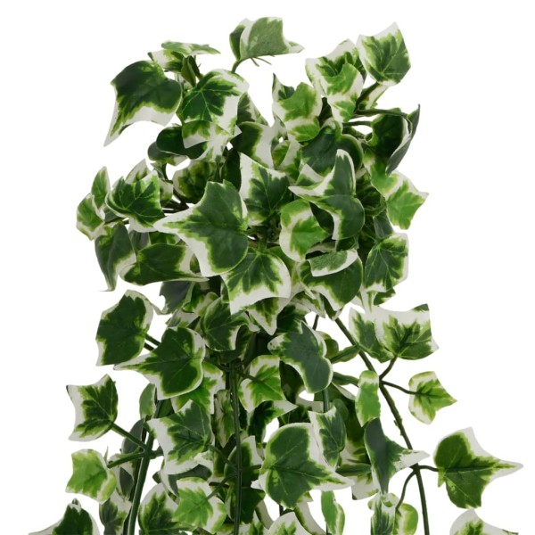 Plantas artificiales colgantes 12 uds verde y blanco 90 cm